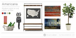 Americana decor celebrates american heritage by drawing inspiration from united states history and culture with elements like vintage signage, patriotic colors, and nostalgic items. Remodelaholic Americana A Red White And Blue Mud Room Mood Board