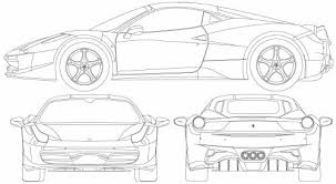 Ferrari 458 italia coloring pages. Blueprints Cars Ferrari Ferrari 458 Italia 2013