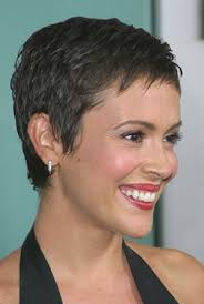 Alyssa Milano With Short Hair Super Short Hair Really Short Hair Crop Hair