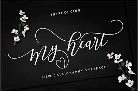 Find and download the best decorative fonts for your designs from ffonts.net. My Heart Font By Vegas Type Creative Fabrica In 2020 Heart Font Wedding Fonts Vintage Fonts