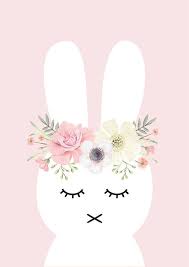 Miffy With Flower Wreath Poster Tasarimlari Bebek Duvar Kagidi Serigrafi