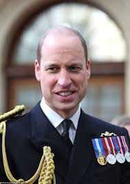 Prince William dons his navy uniform for the first time in 13 years and  takes salute as he heads to Lord High Admiral's Divisions