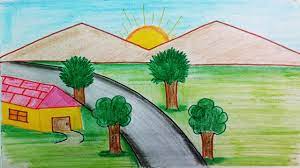 Maybe you would like to learn more about one of these? Simple Landscape Drawing For Beginners How To Draw Easy Landscape Nature Drawing Step By Step Youtube
