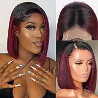 HIRIREMY Bob Wig Human Hair 13x4 HD Frontal Lace Wigs for Black Women Human  Hair Glueless Short Straight Bob Lace Front Wigs Human Hair Pre Plucked  with Baby Hair 180% Density 10