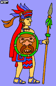 ¡este impresionante estampado azteca en blanco y negro es para los cachorros más atrevidos! Guerrero Azteca Para Colorear Guerrero Azteca Para Imprimir