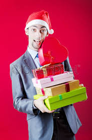$99 you can't make up these customers reviews: Businessman Offering Gifts On Christmas Stock Photo Crushpixel