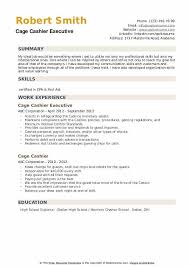 cage cashier resume samples qwikresume