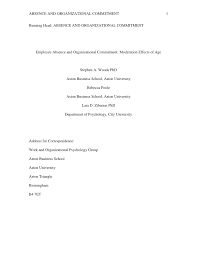 Tes tulis staff adm : Pdf Employee Absence And Organizational Commitment Moderation Effects Of Age