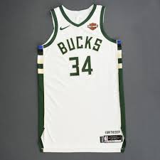 4.4 out of 5 stars 48. Giannis Antetokounmpo Milwaukee Bucks Game Worn Association Edition Jersey Double Double 2019 Playoffs Nba Auctions