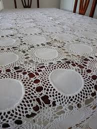 Linen Crocheted Fabric Tablecloth Tig Isleri Elde Nakis Tig Isi Dantel