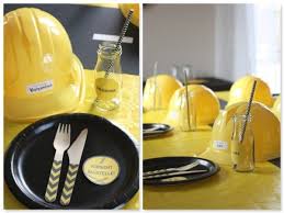 Tischdeko Baustellenparty Bauarbeiterparty Baustellengeburtstag Deko Construction Party Kindergeburtstag Baustelle Essen Party Baby Geburtstag