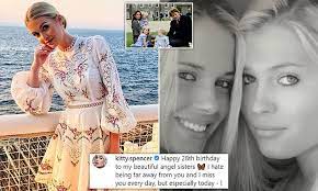 Goodbye england's rose,from a country lost without your soul,who'll miss the wings of your compassionmore than you'. Kitty Spencer Shares Sweet Throwback Of Her Siblings On Her Twin Sisters S 28th Birthday Daily Mail Online
