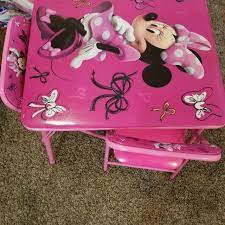 Minnie mouse happy helpers erasable activity table and chairs playset. Best Toddler Minnie Mouse Table Set With Two Chairs For Sale In Anchorage Alaska For 2021