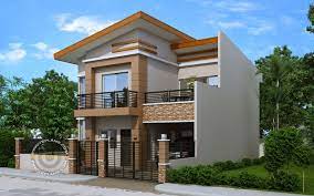 Modern House Plan Dexter Pinoy Eplans Two Storey House Plans Contemporary House Design 2 Storey House Design 4.5m x 6m floor dimension porch living area dining area kitchen 1 powder room 1 toilet and bath 2 bedrooms 1 balcony estimated cost: two storey house plans