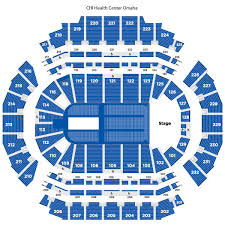 16 chi health center omaha seating chart with row numbers