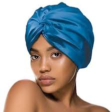 Amazon.com : Donna Reversible Silky Satin Sleep Turban Day & Night Turban  1PC for Curly Hair Straight Hair All Hair Textures Fashion Headwrap  (Cobalt) ...