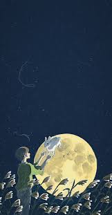 Moon And Rabbit Wallpaper Iphone Wallpaper Moon Aesthetic Iphone Wallpaper Rabbit Wallpaper
