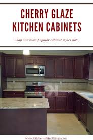 Cherry Glaze Cabinets In 2020 Glazed Kitchen Cabinets Rta Kitchen Cabinets Kitchen Cabinet Kings