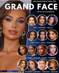 The GRAND FACE list by @click.pageantry has unveiled some of the most  striking and memorable beauties vying for the Miss Grand International 2025  crown, each representing their country with pride and elegance.
