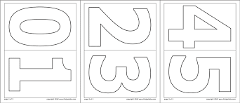 Stencils numbers in printable format. Numbers Free Printable Templates Coloring Pages Firstpalette Com