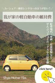 我が家の軽自動車のリアルな年間維持費 所有vsレンタル どっちがお得 シングルマザー 節約生活 家計簿