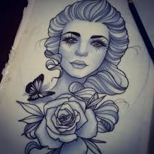 Although the process and the outcome is quite similar, the materials used in the drawing, as well as the longevity are quite different. For Amy X Tattoo Design Ladyface Ladytattooers Design Art Drawing Ntgallery Tattooworkers Uktattoo Artne Tattoos Face Tattoos For Women Head Tattoos