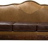 Rustic Cognac Ostrich Western Leather Sofa