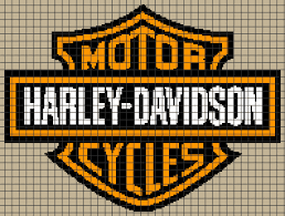 Art deco lady cross stitch. Harley Davidson Motorcycles Single Crochet Written Graphghan Pattern 08 199x151 Yarnloveaffair Com