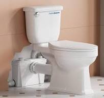 Macerating Toilet System 2-Piece Upflush Toilet with Pump ...