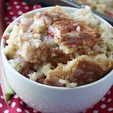 Add the eggs and beat again until well incorporated. Baked Sticky Rhubarb Pudding Recipe Video Recipe Video Rhubarb Desserts Rhubarb Recipes Easy Rhubarb Recipes