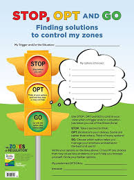 Zones Stop Opt And Go Dry Erase Poster Impulse Control Activities Social Thinking Zones Of Regulation