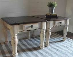 Two Tone Painted Side Tables Painted Furniture Desk Painted Side Tables Painted End Tables