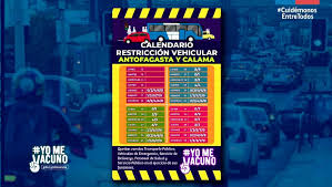 La restricción vehicular es una medida de gestión de la demanda de transporte usada para establecer prohibiciones a la circulación de diversas clases de vehículos, en cierto tiempo o en cierto lugar, y es utilizada principalmente dentro de las zonas urbanas o en situaciones de emergencia. Restriccion Vehicular Ahora Se Amplia A Toda La Semana En Antofagasta Y Calama Timeline Cl