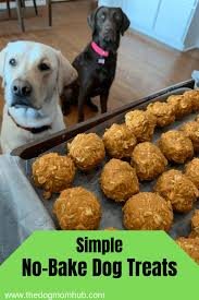 Easy No Bake Dog Treats The Dog Mom Hub No Bake Dog Treats Dog Treats Homemade Recipes Dog Cake Recipes