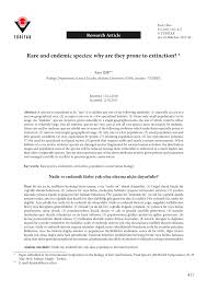 Pdf Rare And Endemic Species Why Are They Prone To Extinction