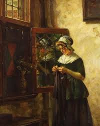 Rudolf Possin Frau Am Fenster Art Art Painting Oil Art Auction