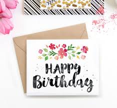 Cute Birthday Cards For Women Printable Birthday Card Spring Blossoms Watercolor Birthday Cards Birthday Card Printable Cute Birthday Cards