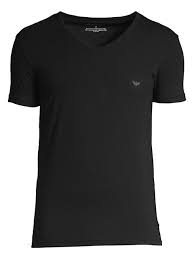 Shop Emporio Armani Stretch Cotton V Neck T Shirt Saks Fifth Avenue