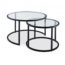 Round wood nesting coffee table. Glass Top Madison Round Coffee Table Modern Tables