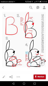 How To Draw A Bunny With The Letter B Tiere Malen 2019 2020 Malen Und Zeichnen Tiere Malen Buchstaben Zeichnen