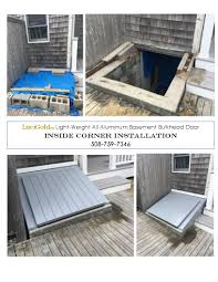 Replace Your Old Heavy Steel Bilco Door With A Lucigold Light Weight All Aluminum Basement Bulkhead Door Inside Co Bulkhead Doors Bilco Doors Crawl Space Door