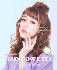 Lentes circulares de color azul grisáceo con efecto arcoíris de Vassen