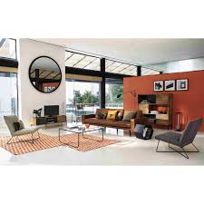 Canape 4 Places En Cuir Marron Cognac Maisons Du Monde Table Basse Canape 4 Places Table Basse Carree En Verre