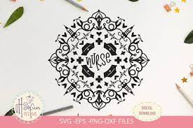 Download Nurse Mandala Svg File Digital Download Only Nurse Clipart Etsy Design Bundles How To Draw Hands Mandala