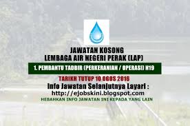 Jawatan kosong lembaga lebuhraya malaysia llm. Jawatan Kosong Lembaga Air Perak Lap 10 Ogos 2016
