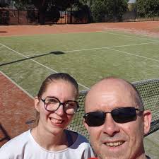 We're doing tennis for the first time. It was actually fun. Thought it  might be boring. 😝