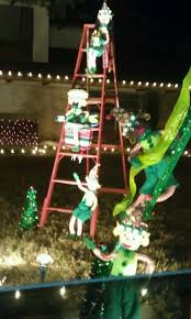 Lil Elves On Ladder Outdoor Christmas Decorations Outdoor Christmas Christmas Ornaments
