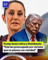 🇺🇸🇲🇽 "Le tiene tanto miedo a los cárteles que ni siquiera puede pensar  con claridad": Trump criticó la negativa de Claudia Sheinbaum a su  propuesta de enviar militares a México