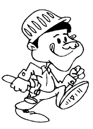 Construction worker bobcat ball cap. Cartoon Of Construction Worker Coloring Page Coloring Sun