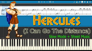 Hercules I Can Go The Distance Slow Piano Tutorial 151 Youtube